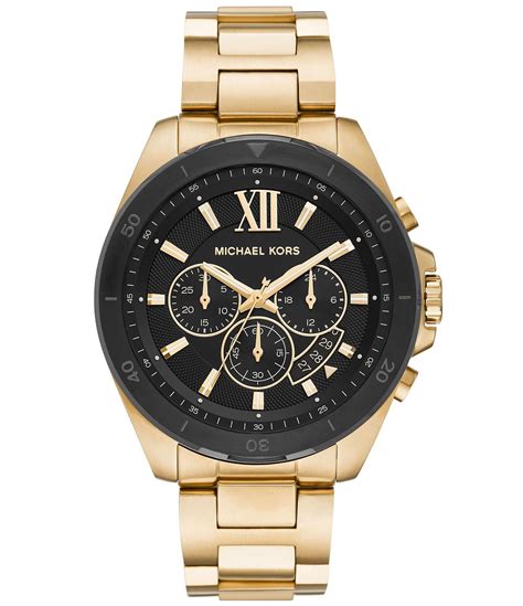 michael kors couture ny brecken men's chronograph watch|michael kors gold tones.